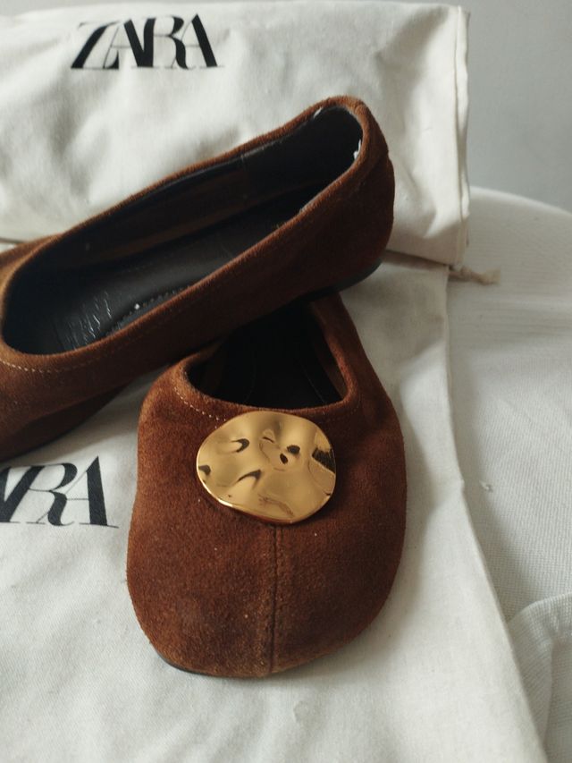Zapatos Zara mujer marrón n°37