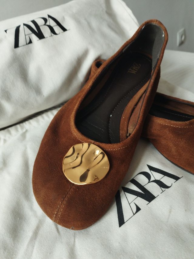 Zapatos Zara mujer marrón n°37