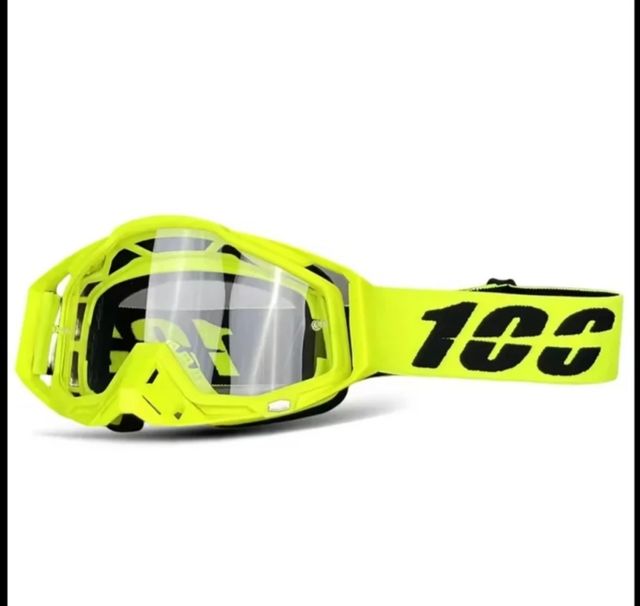 Gafas moto amarillas 100%