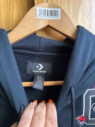 Sudadera Converse negra talla XS