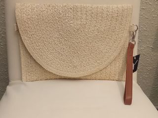Bolso de mano beige