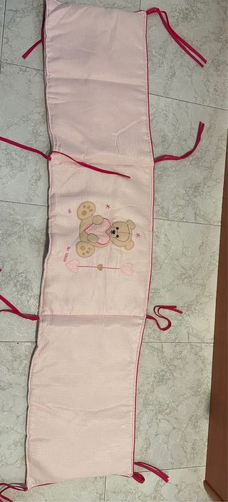 Colcha cuna bebé - rosa