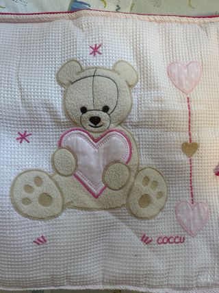 Colcha cuna bebé - rosa