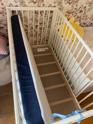 Cuna Ikea Gulliver + colchón + almohada 