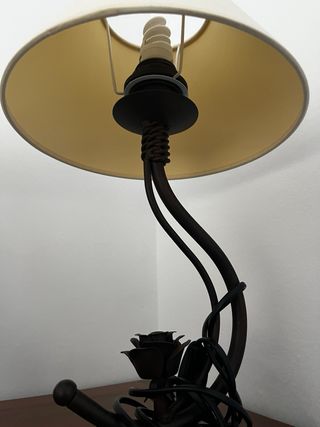 2 Lámparas mesita noche - Forja, beige