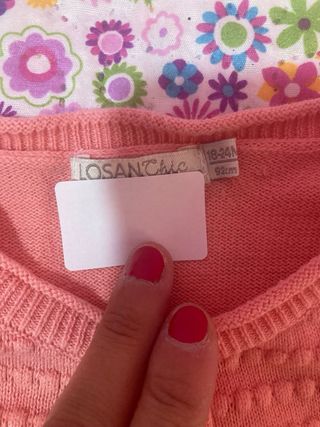 Bolero Losan niña coral T. 18-24m