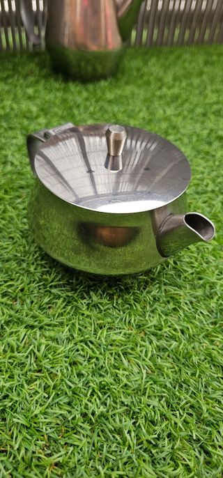 Juego de té acero inoxidable antiguo