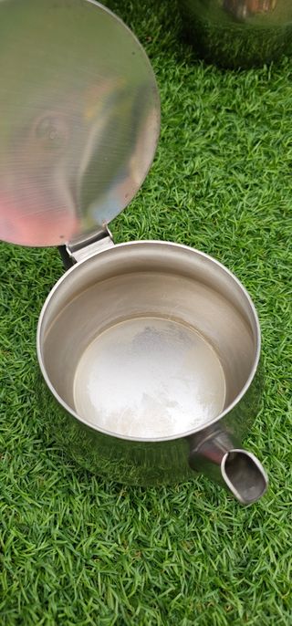 Juego de té acero inoxidable antiguo