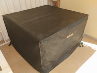 Mesa terraza + 4 butacas mimbre