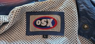 Giacca Moto in Pelle OSX Blu