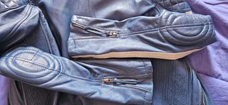 Giacca Moto in Pelle OSX Blu