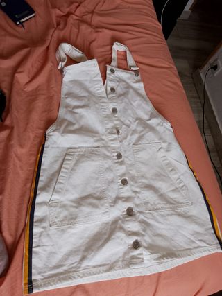 Vestido vaquero blanco peto