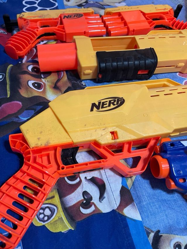 Nerf Disruptor + 4 Pistolas con dardos de goma