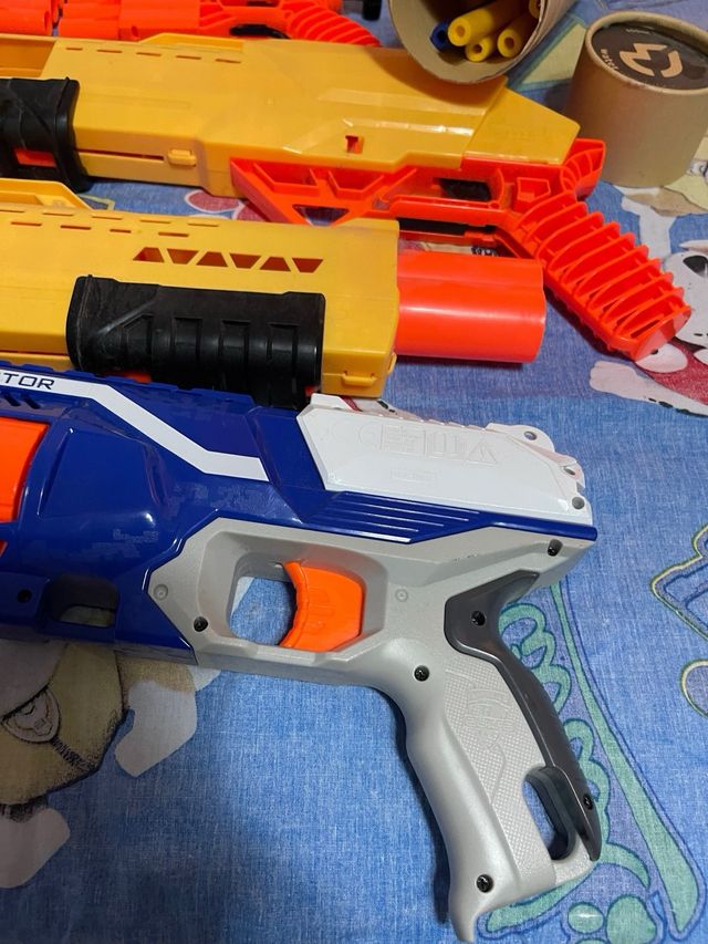 Nerf Disruptor + 4 Pistolas con dardos de goma