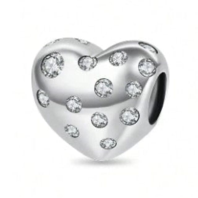 Charm Corazón con Brillantes
