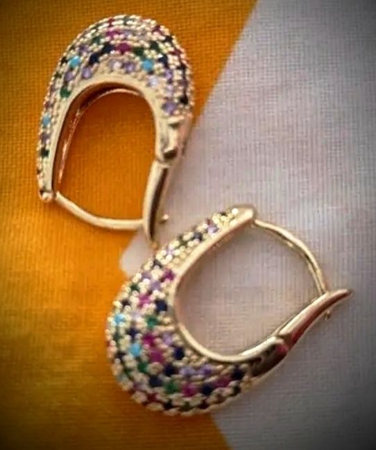 Pendientes oro 18k circonitas