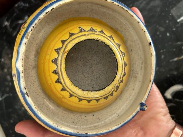 Antico calamaio in ceramica del Puente del Arzobispo