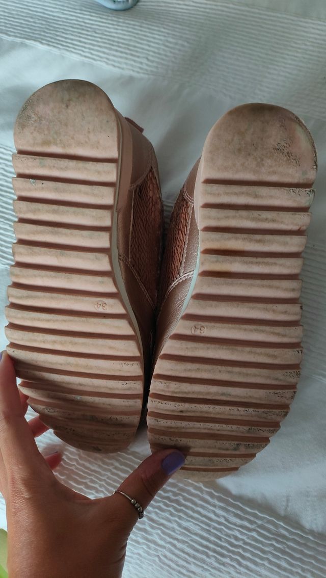 Tenis niña purpurina rosa | Talla 10