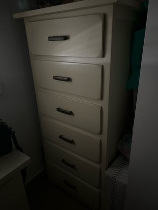 Cómoda 5 cajones - Madera blanca