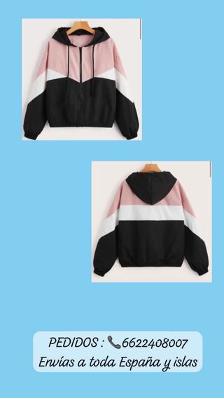 Sudadera bicolor mujer