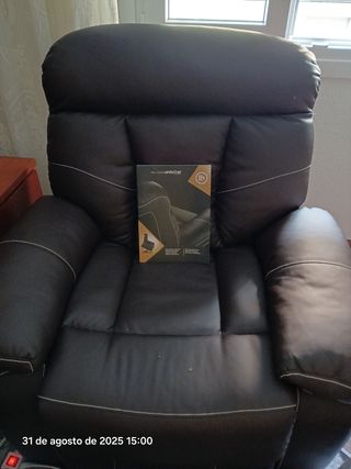 Sillón Relax Marrón Piel Sintética