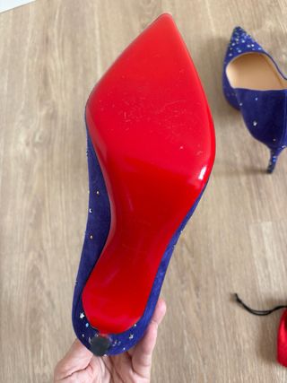 Christian Louboutin Zapatos de tacón azul talla 41