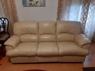 Sofá piel reclinable 2 plazas