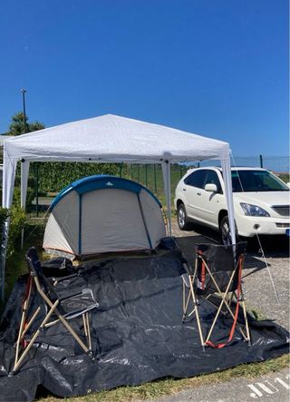 Carpa playa 3x3m blanca