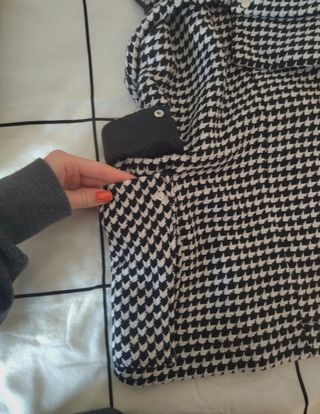 Vestido Zara cuadros blanco-negro
