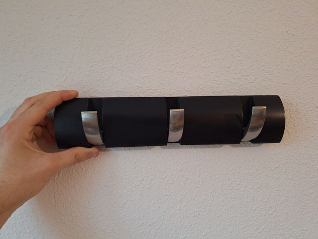 Colgadores Pared - 2uds. Negro/Plata