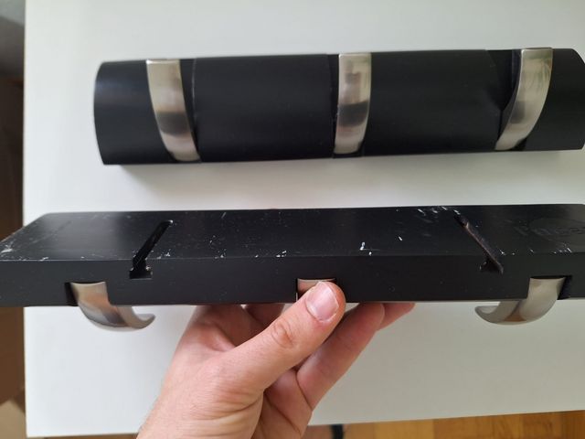 Colgadores Pared - 2uds. Negro/Plata