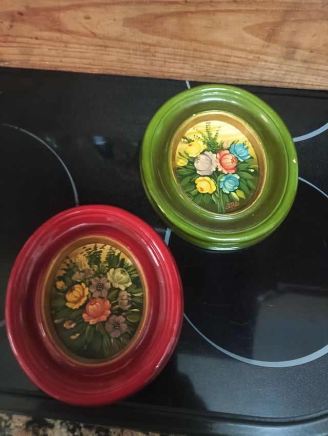 Quadrati laccati vintage - 2 pezzi