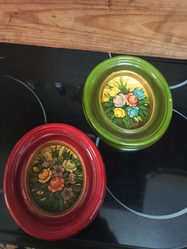 Quadrati laccati vintage - 2 pezzi