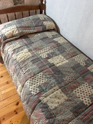 2 edredón para cama 90cm - beige, multicolor