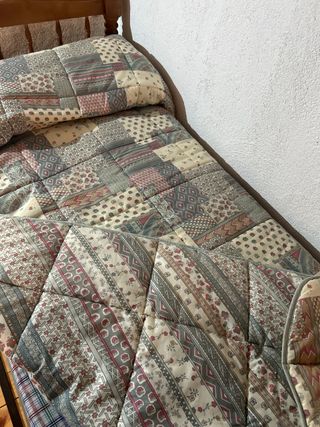 2 edredón para cama 90cm - beige, multicolor