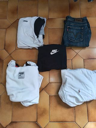 Lote ropa: Levis, Nike, Puma, Ralph Lauren