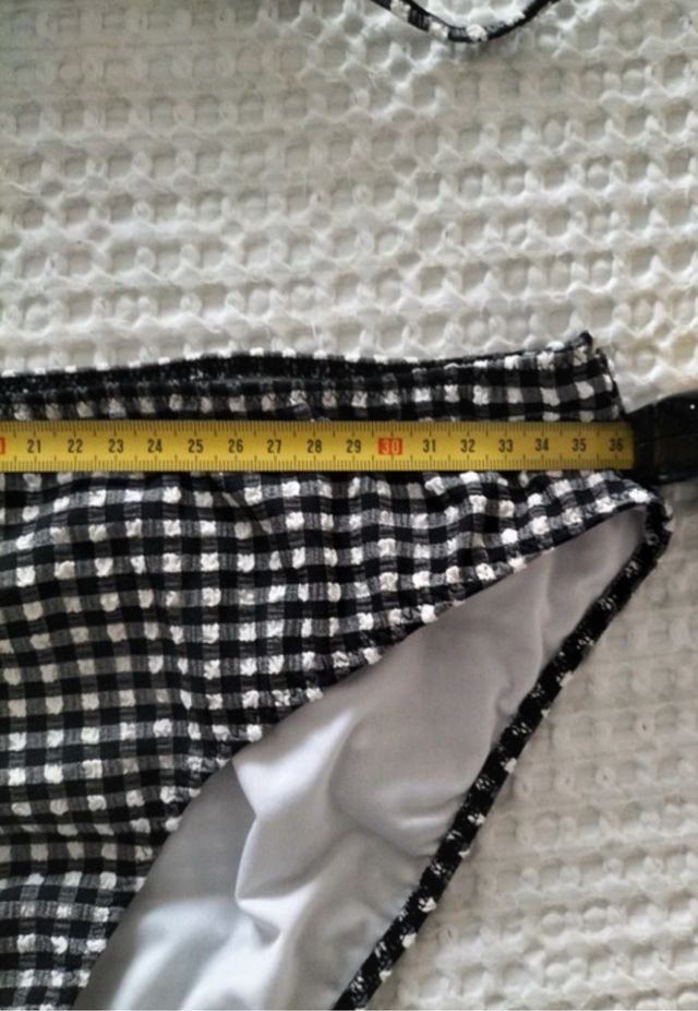 Bikini Tenezis Vichy Negro Blanco