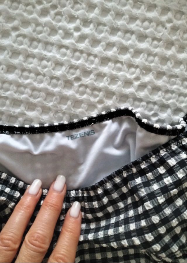 Bikini Tenezis Vichy Negro Blanco