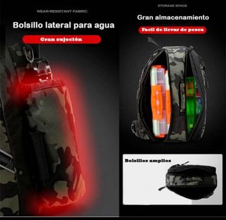 Mochila pesca camuflaje
