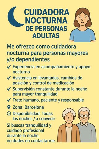 Cuidadora Nocturna de Personas Mayores