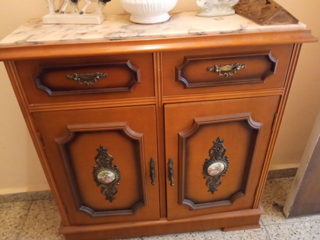 Mueble vintage madera-mármol