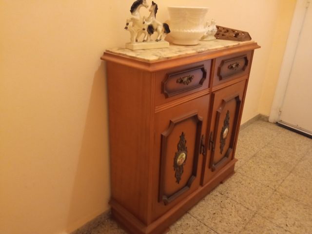 Mueble vintage madera-mármol