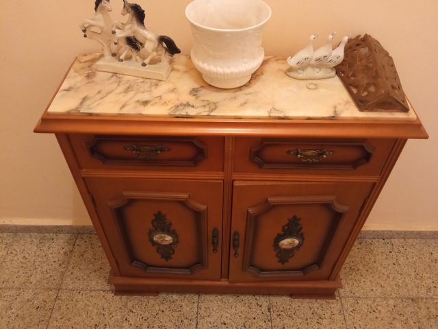 Mueble vintage madera-mármol