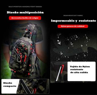 Mochila táctica pesca camuflaje