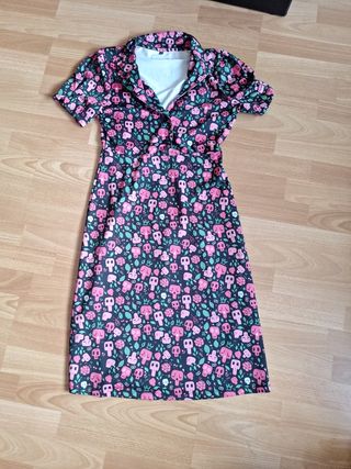 Vestido retro estampado calaveras