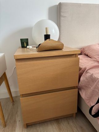 Mesita noche MALM Ikea - 2 cajones