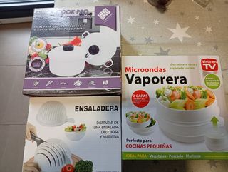 Ollas, Vaporera y Ensaladera Microondas
