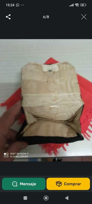 Cartera seda pedrería 1800 isabelina 