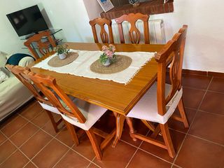 Mesa comedor madera - 6 sillas