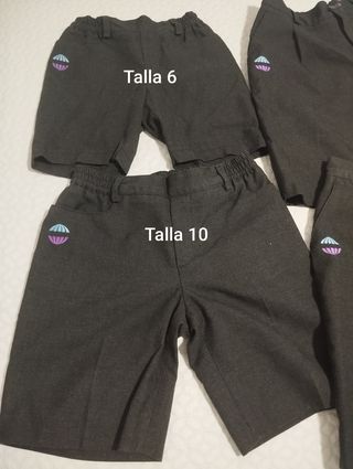 Pantalones Cortos Uniforme Salesianas. T. 6, 10,12